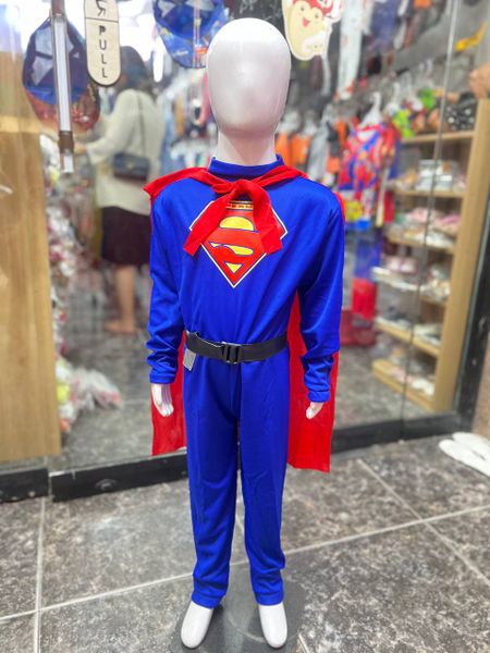  [5-7T] Đồ Siêu Nhân Liền Thân, Thắt Lưng - Super Man 