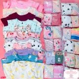 [4-8kg 17-19kg] Set 2 Đầm Thun Cotton Tay Ngắn Bé Gái - Combo màu ngẫu nhiên 
