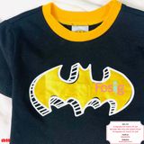  [8-17kg] Set Đồ Bộ Thun Ngắn Bé Trai - Đen Batman 