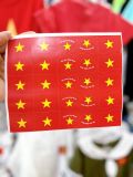  Sticker lá cờ dán cổ vũ, miếng dán cờ đỏ sao vàng cổ vũ 
