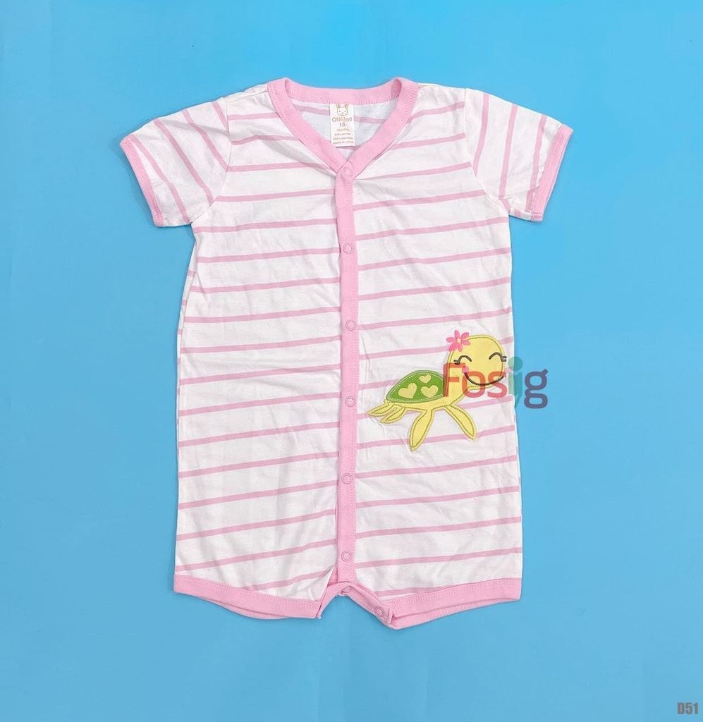  [11-12kg] Romper Đùi Bé Gái - Sọc Hồng Nhỏ 