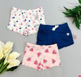  [3m-18m; 4-5T] Set 3 Quần Short Da Cá Bé Gái Cter - Combo ngẫu nhiên 