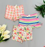  [3m-18m; 4-5T] Set 3 Quần Short Da Cá Bé Gái Cter - Combo ngẫu nhiên 