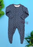  [6-9m] Sleepsuit Cúc Bấm Có Vớ Bé Gái Geo - Đen Sao Tím 