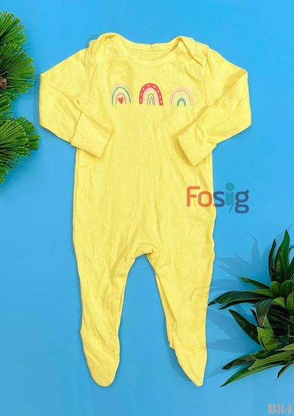  [3m] Sleepsuit Cúc Bấm Có Vớ Bé Gái Geo - Vàng Cầu Vồng 