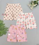  [9-18kg] Set 3 Quần Short Cotton Xuất Hàn Bé Gái  - Random 