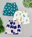  [13-14kg] Set 3 Quần Short Cotton Xuất Hàn Bé Trai ngẫu nhiên - Random 