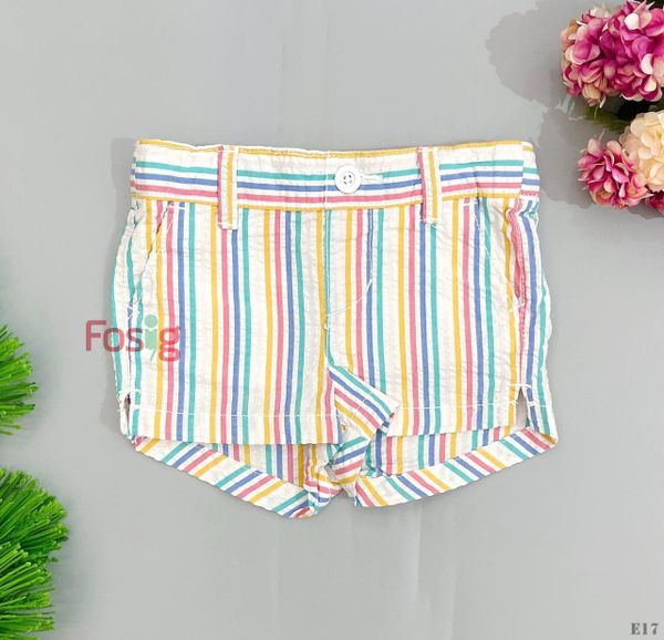  [7-8kg] Quần Short Kaki Bé Gái ON - Sọc Màu 