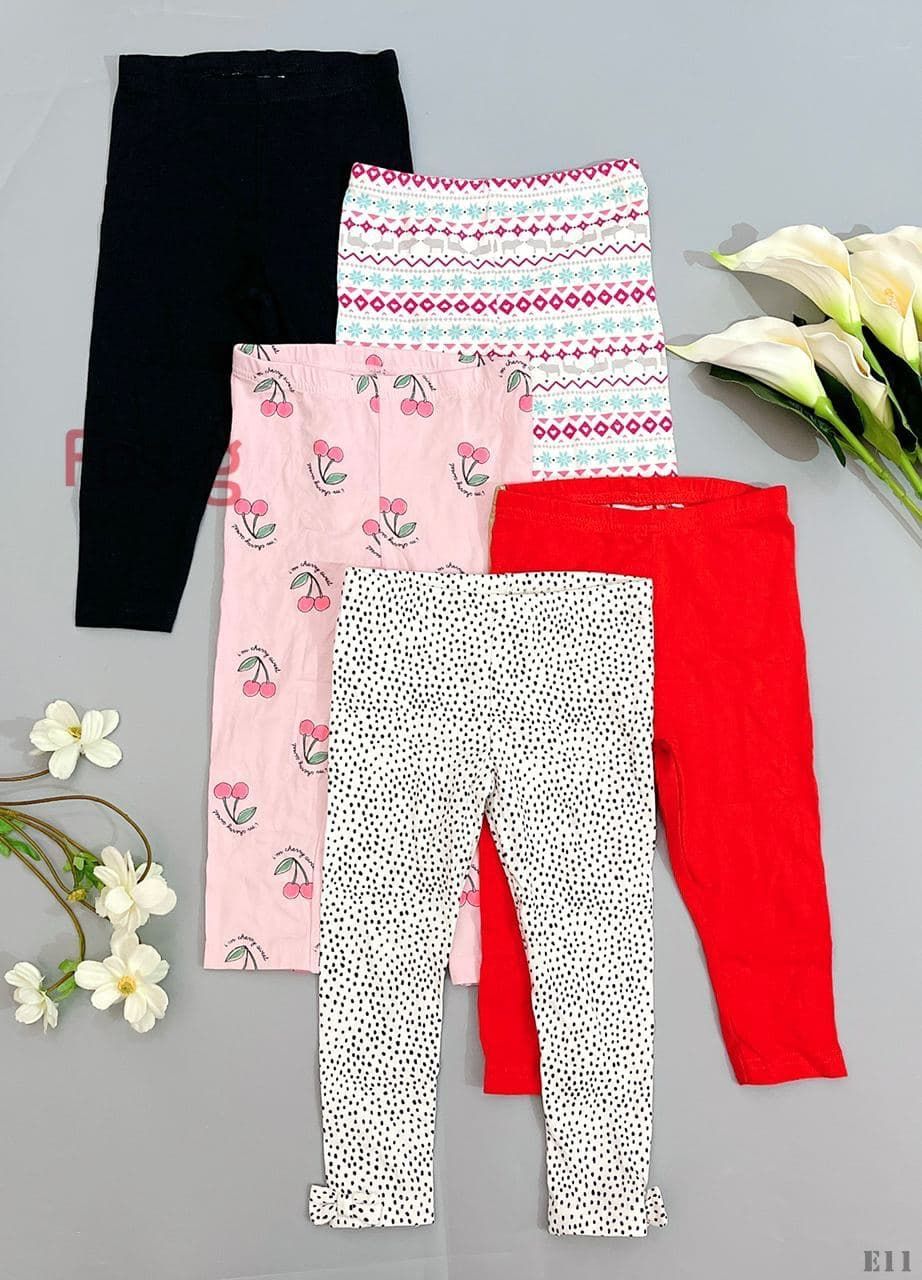  [3m-6m] Set 5 Quần Legging Bé Gái Cter - Random ngẫu nhiên 