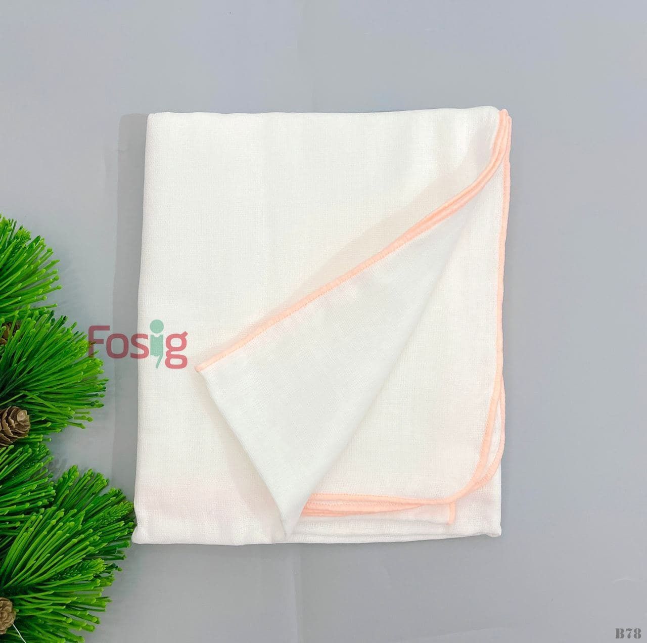  Khăn Xô Pigeon Cloth Unisex KX01 - Viền Cam 