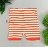  [9-10kg] Quần Short Cotton Bé Trai AHON - Trắng Sọc Cam 