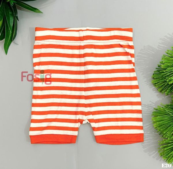  [9-10kg] Quần Short Cotton Bé Trai AHON - Trắng Sọc Cam 