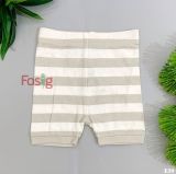  [7-8kg] Quần Short Cotton Bé Trai AHON - Trắng Sọc Xám 