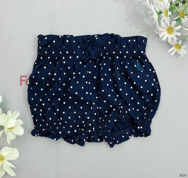  [0m-6m] Quần Bí Bé Gái GP - Navy Chấm 