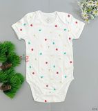  [10-15kg] Bodysuit Tay Ngắn Bé Trai - Trắng Hoa Qủa 