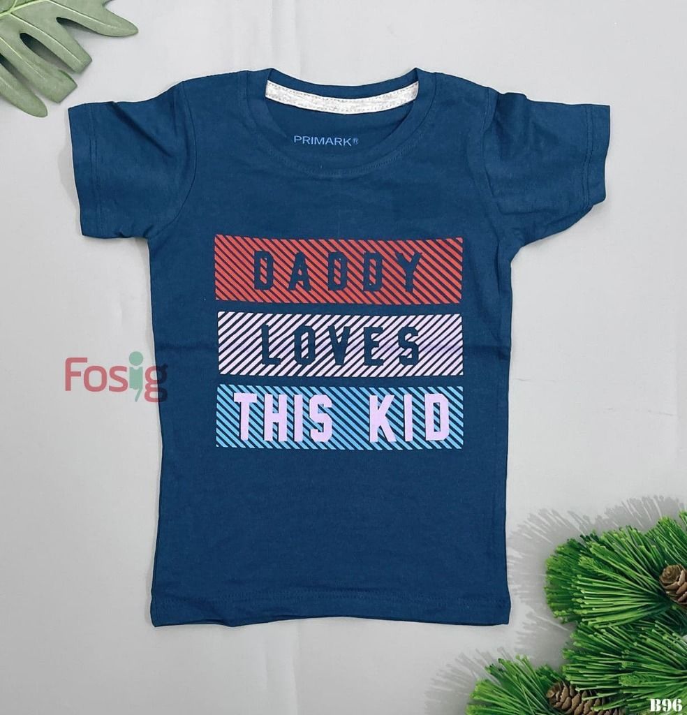  [10-11kg] Áo Thun Tay Ngắn Bé Trai Primark - Navy Daddy 