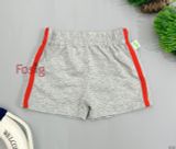  [3-9m] Quần Short Cotton Bé Trai QSBT - Xám Viền Đỏ 