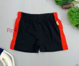  [3m-9m] Quần Short Cotton Bé Trai QSBT - Đen Viền Đỏ 