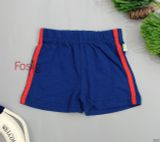  [3m-9m] Quần Short Cotton Bé Trai QSBT - Navy Viền Đỏ 