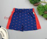  [3m-9m] Quần Short Cotton Bé Trai QSBT - Navy Râu Đỏ 