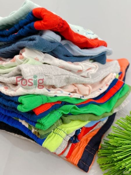  [0-6m] Quần Short Cotton Bé Trai QSBT - Xanh Đen 