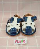  [13cm>] Giày Sandal Có Kèn Cho Bé Trai - Trắng Navy 