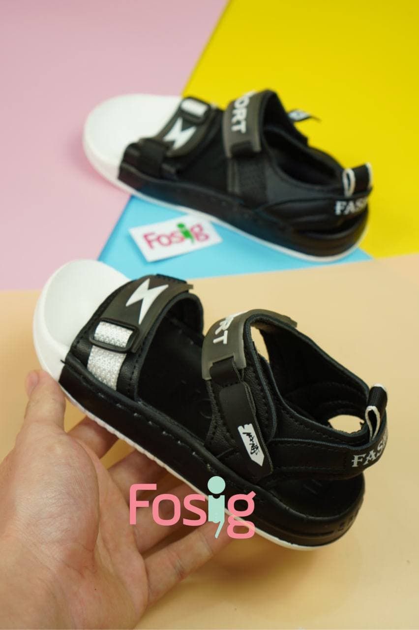  [14-16.5cm] Giày Sandal Cho Bé Trai - Đen Tia Chớp 