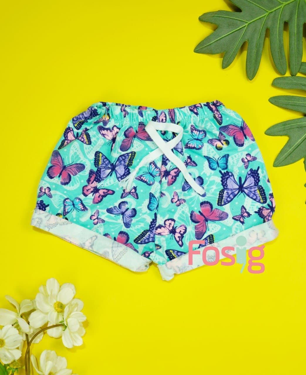  [6-7kg] Quần Short Bé Gái - Xanh Ngọc Bướm 