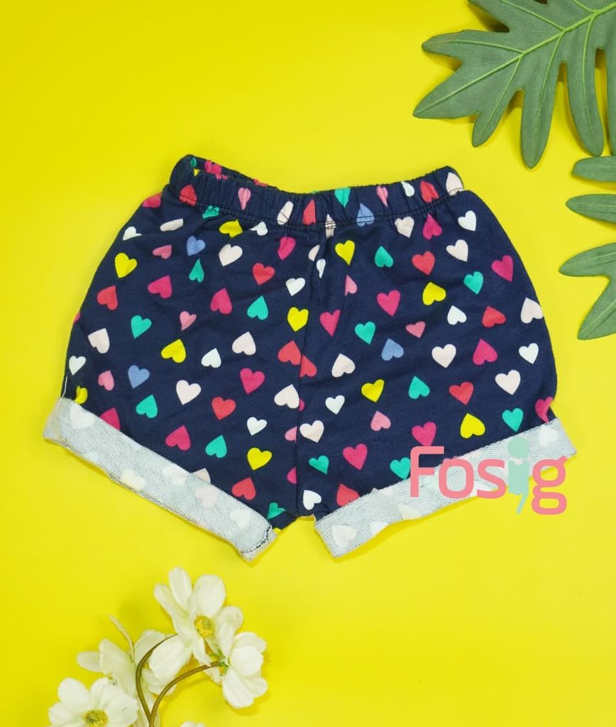  [6-7kg] Quần Short Bé Gái - Navy Tim Màu 