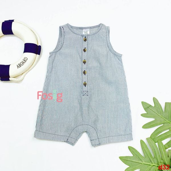  [9m] Romper Đùi Bé Trai Cter - Sọc Navy Nhỏ 