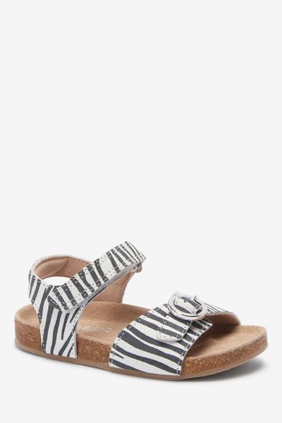  19-30.5 Giày Sandal Bé Gái Nxt - Trắng Sọc Đen 