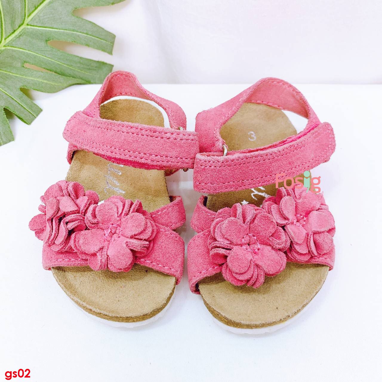  [10.5 cm ; 12,5-13,5cm ; 15,5-18,5cm] Giày Sandal Bé Gái NXT - Hồng Hoa Nxt 