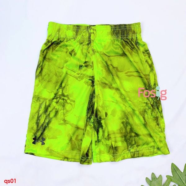  [23-25kg] Quần Short Thun Sport Bé Trai Under - Xanh Lá Loang 