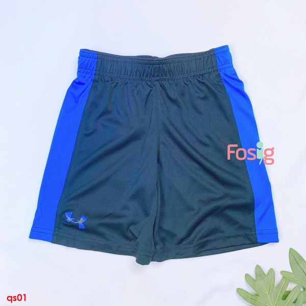  [16-22kg] Quần Short Thun Sport Bé Trai Under - Đen Viền XD 