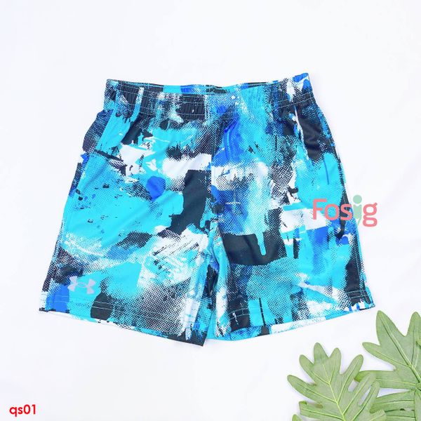  [18-19kg] Quần Short Thun Sport Bé Trai Under - Xanh Ngọc Đen 