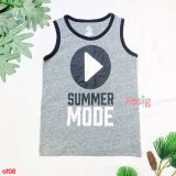  [13-14kg] Áo Thun 3 Lỗ Bé Trai PL - Xám Summer Mode 