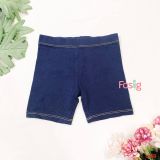  [3-24m] Quần Short Bé Gái - Navy Chỉ Vàng 