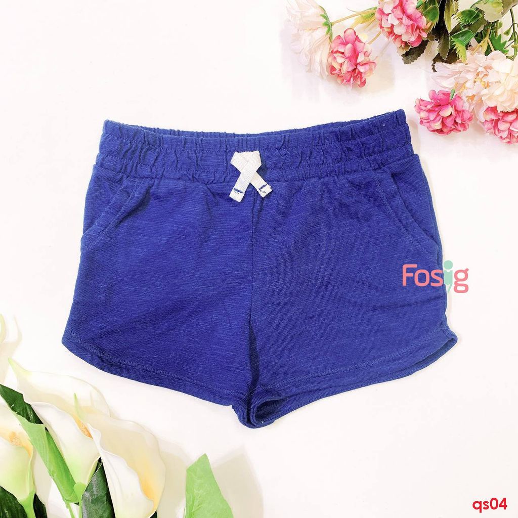  [15-17kg] Quần Short Bé Gái JB - Navy Dây Trắng 