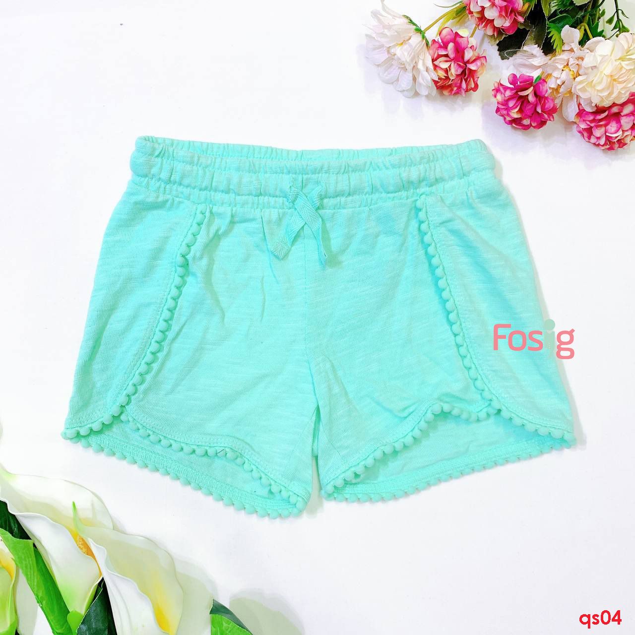  [18-20kg] Quần Short Bé Gái JB - Xanh Ngọc Bông 