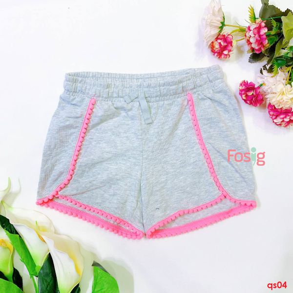  [18-20kg] Quần Short Bé Gái JB - Xám Bông Hồng 