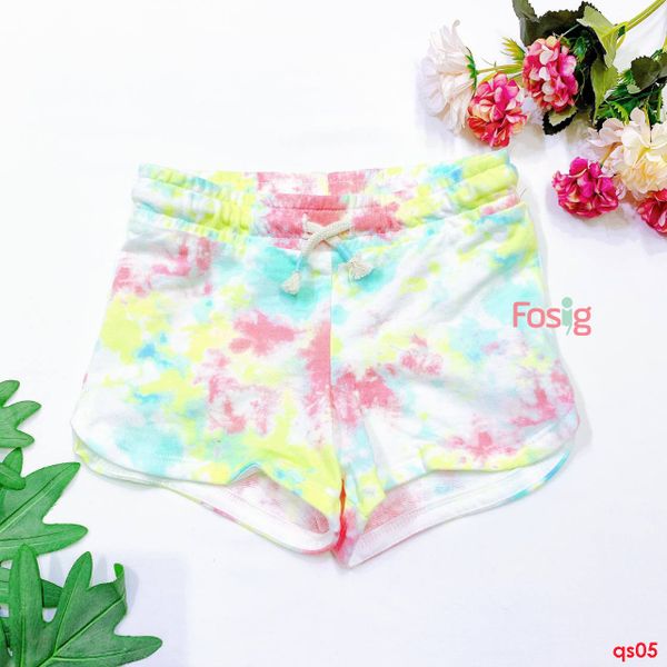  [14-33kg] Quần Short Bé Gái CJ - Trắng Màu Loang 