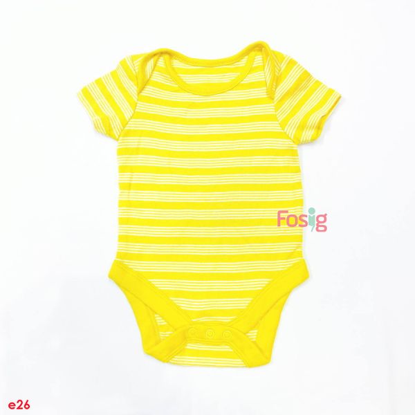  [0-3m; 10-15kg] Bodysuit Tay Ngắn Bé Trai - Vàng Sọc 