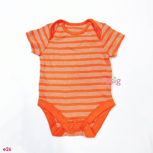  [13-15kg] Bodysuit Tay Ngắn Bé Trai - Cam Sọc 