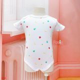  [10-15kg] Bodysuit Tay Ngắn Bé Trai - Trắng Hoa Qủa 