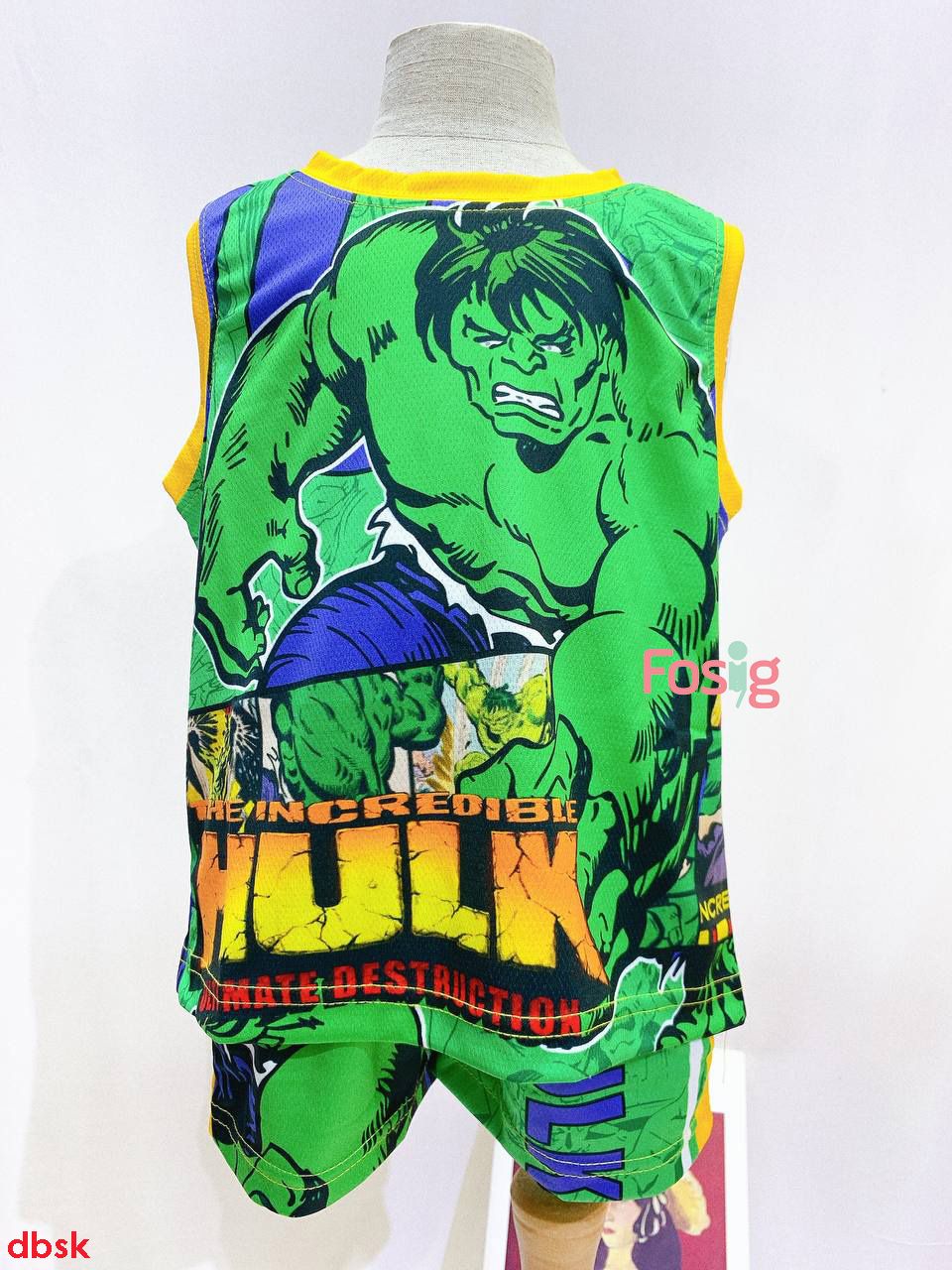  [16-19kg, 25-26kg] Set Đồ Bộ Ngắn 3 Lỗ Bé Trai SK - Hulk 