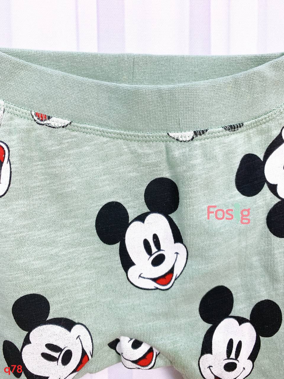  [0-2m] Quần Thun HM Unisex - Xanh Ngọc Mickey 