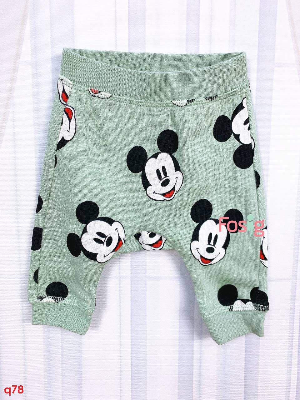  [0-2m] Quần Thun HM Unisex - Xanh Ngọc Mickey 