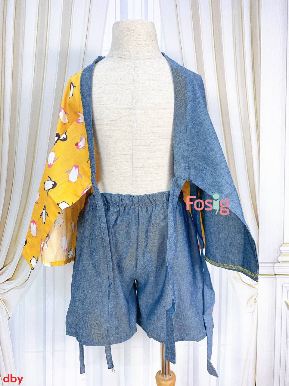  [9-10kg ; 17-21kg] Đồ Bộ YuKaTa Bé Unisex - Vàng Chim Cánh Cụt 