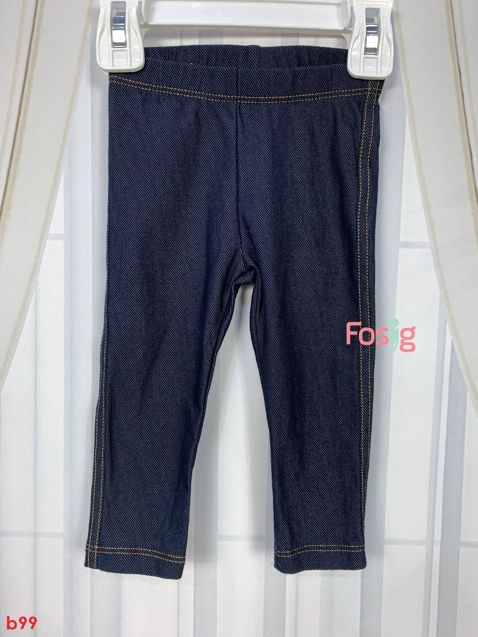  [6-9m] Quần Legging Bé Gái - Đen Jean 