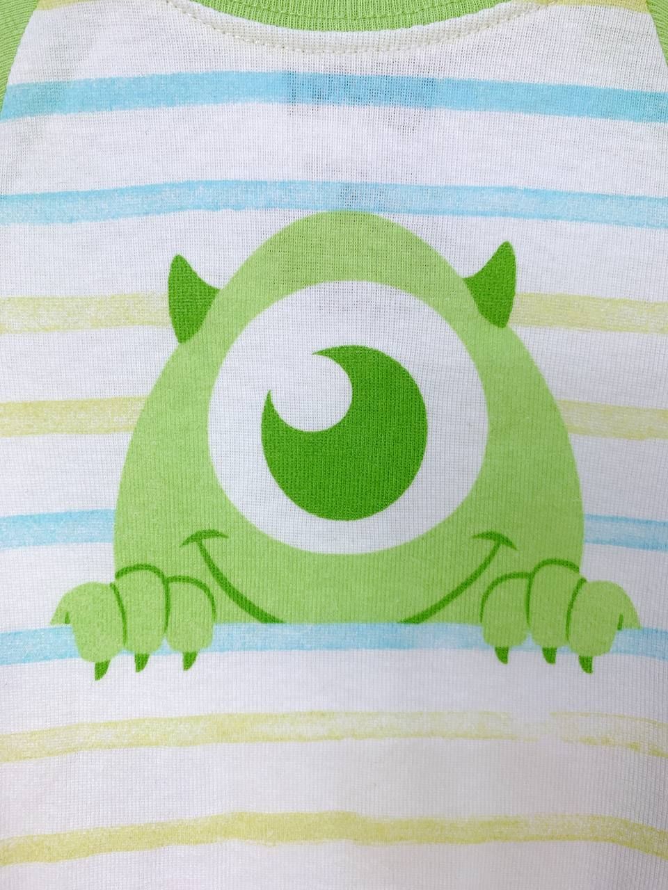  [6-8kg] Set Đồ Bộ Dài Bé Trai - Trắng Mike Wazowski 